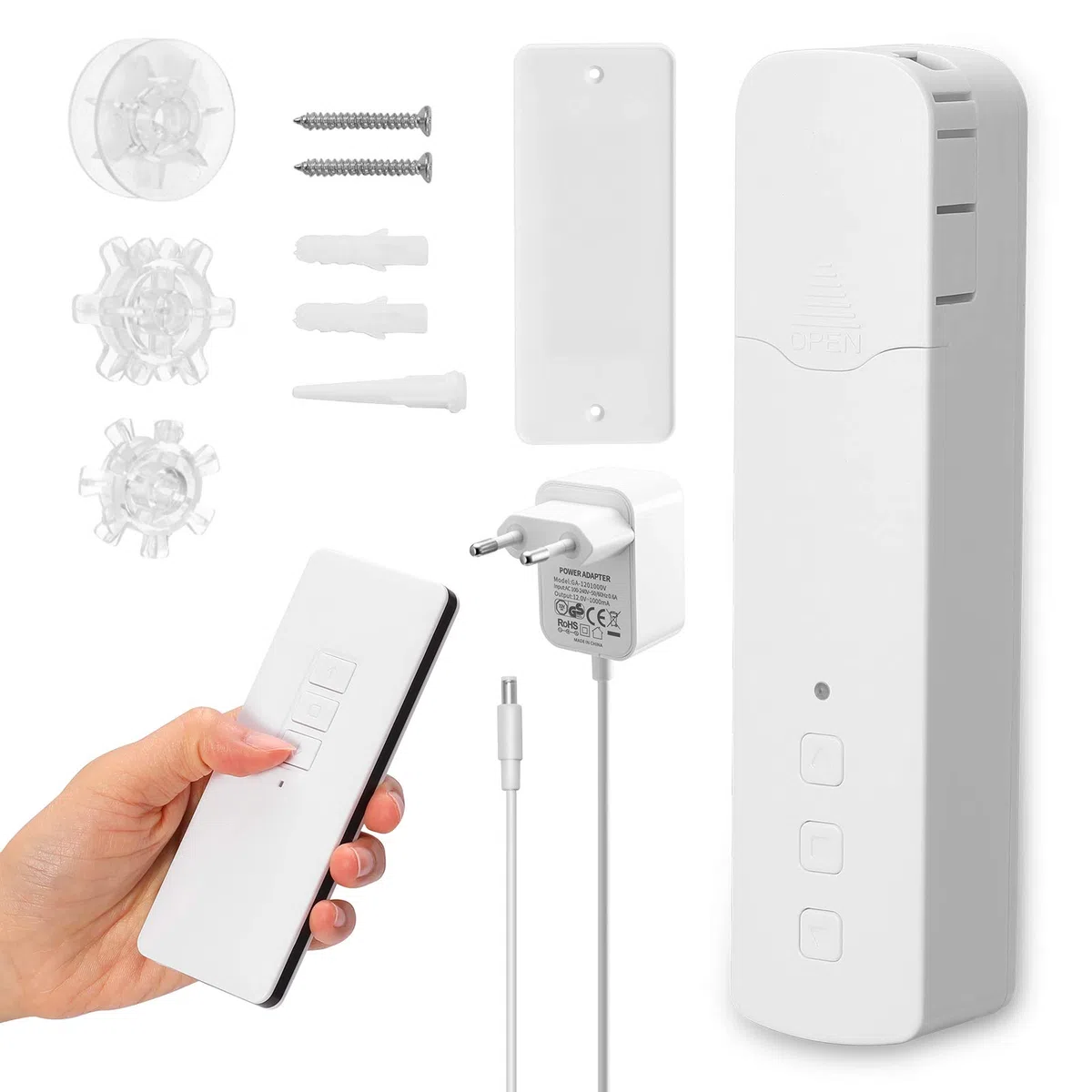 Tuya WIFI M515EGWT Motore per tende con perline Smart Draw Smart Home Vita domestica Hotel Motori per tende elettriche Controllo APP mobile Telecomando Controllo vocale Silenzioso Compatibile