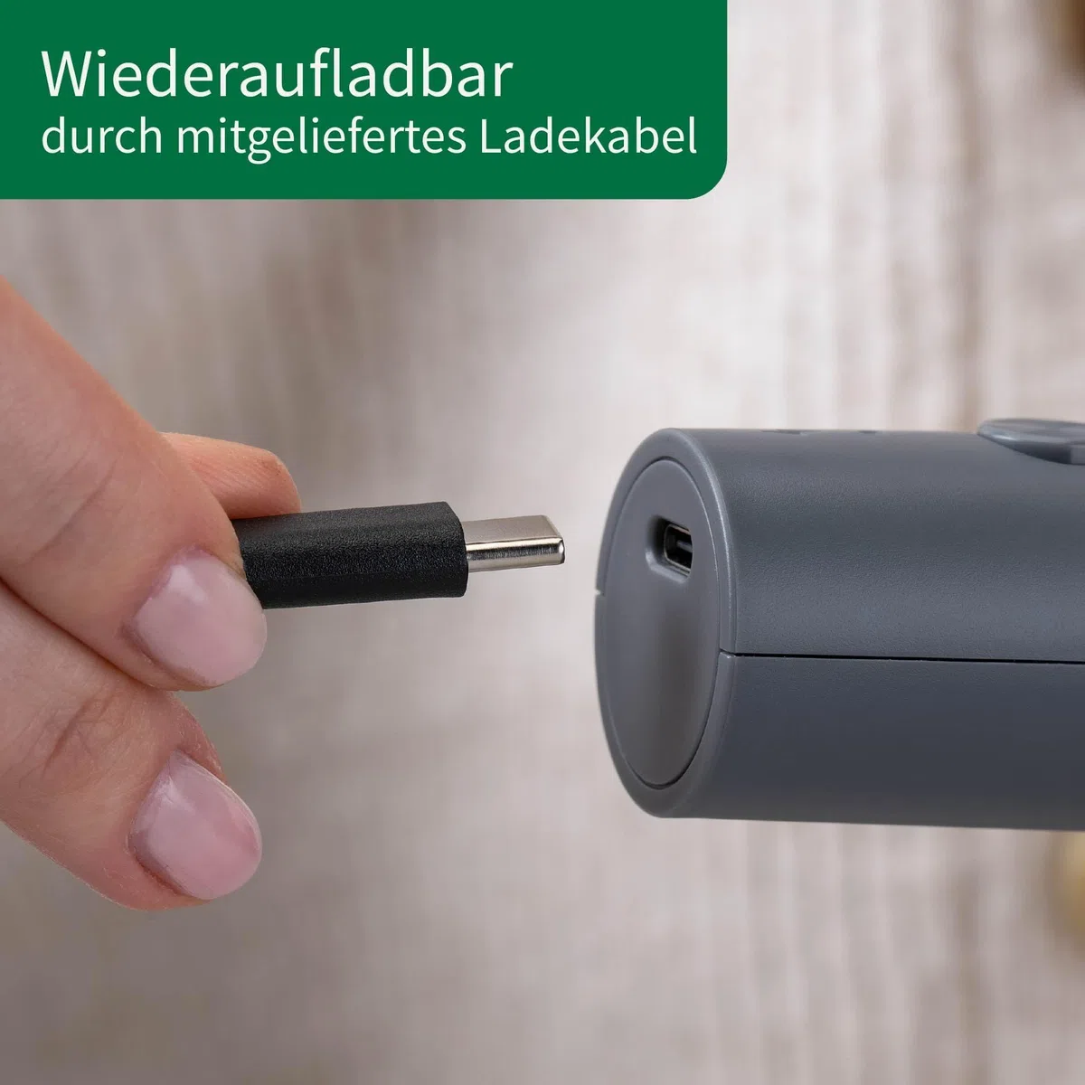 Chefkoch incontra Fackelmann - Montalatte elettrico con 2 fruste, ricaricabile USB-C, 3 velocità, grigio scuro