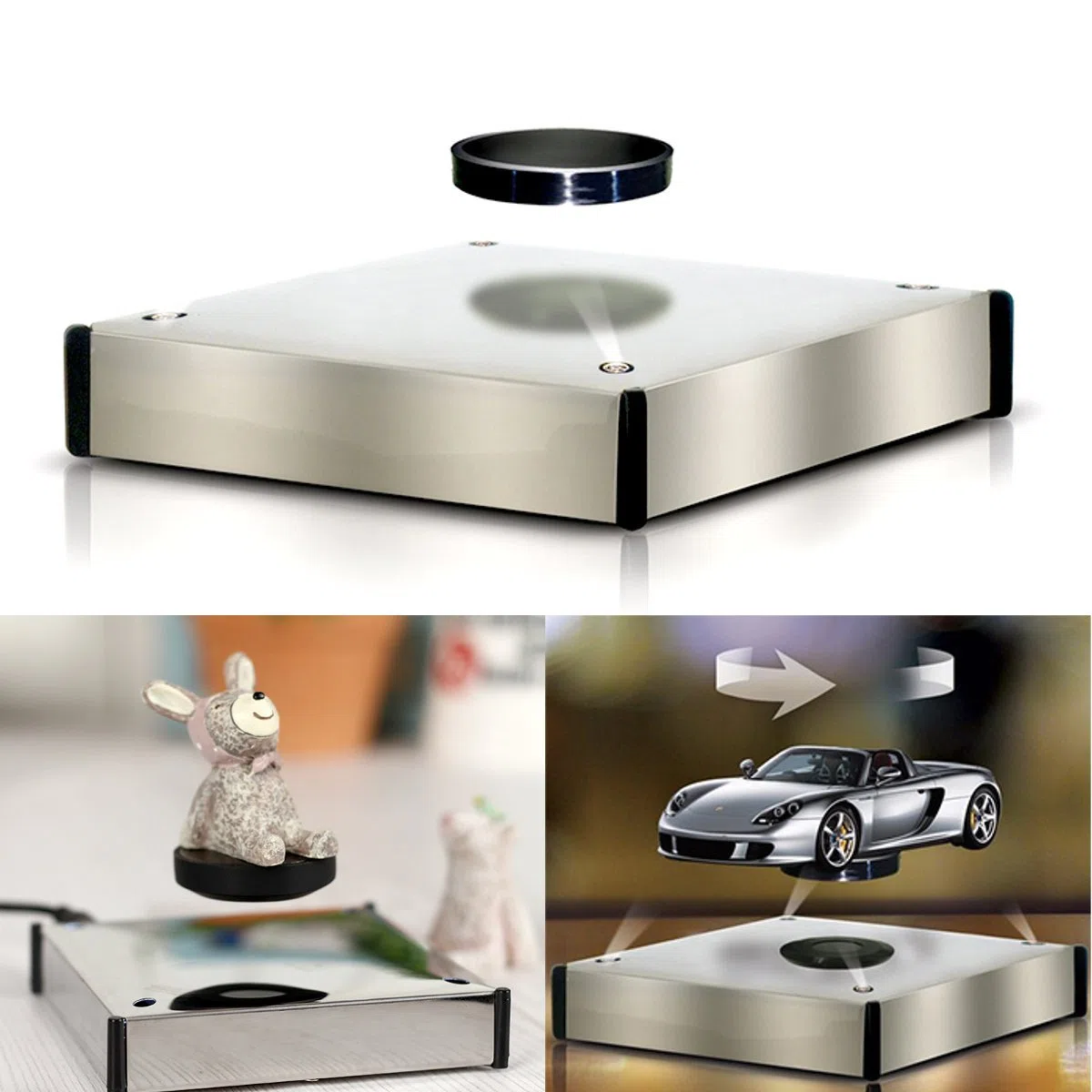 Vassoio della Piattaforma di Visualizzazione A Rivoluzione Ionica Galleggiante A Levitazione Magnetica con Tecnologia Ez Float