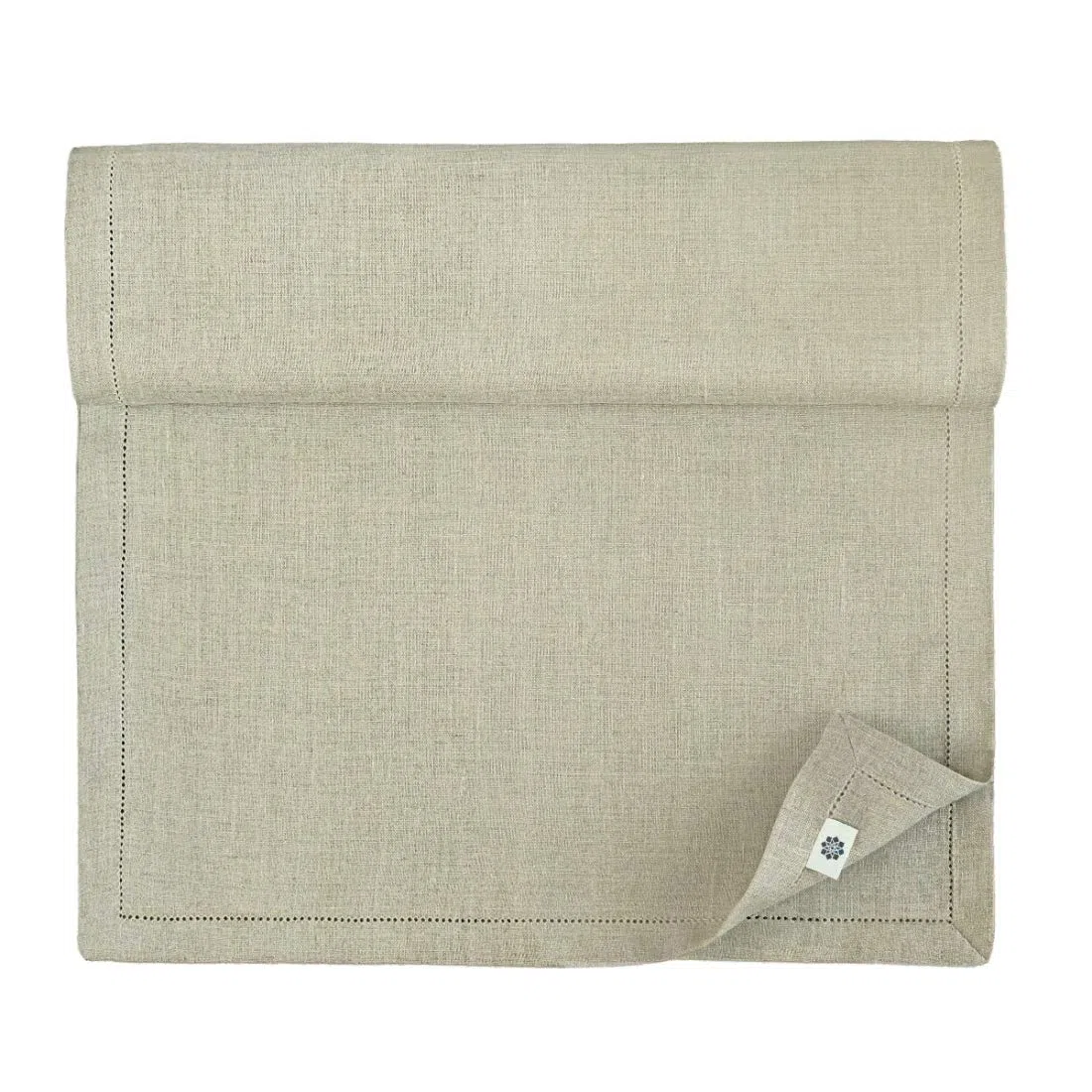 Linen & Cotton Runner Da Tavolo FLORENCE, 100% Lino - Beige/ Naturale (43 x 180cm)
