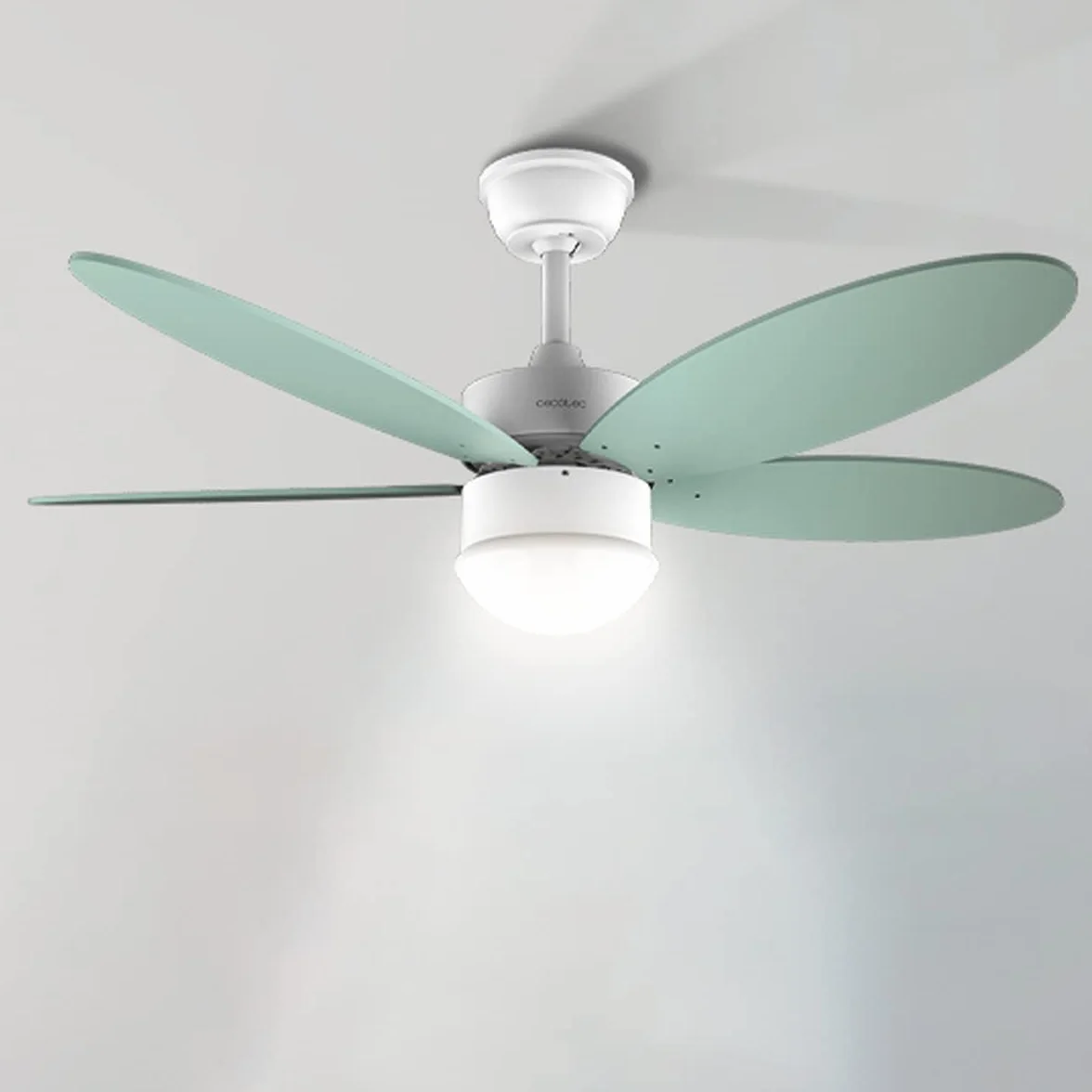 Cecotec Ventilatore da soffitto con luce EnergySilence Aero 4260 Mint. 40 W, motore DC, diametro 42" con 5 pale reversibili, luce LED, telecomando, timer, 6 velocità