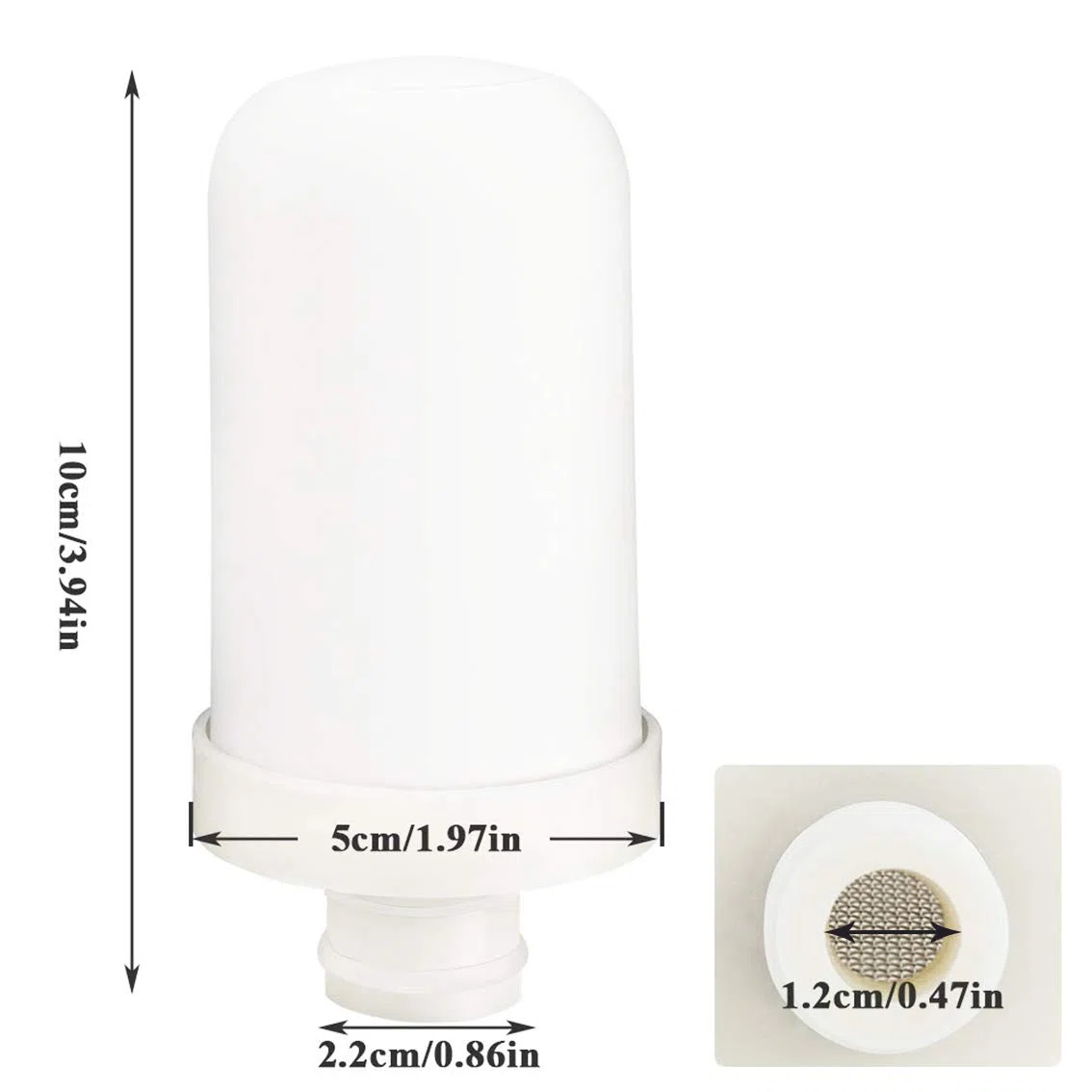 Cartuccia Filtro Acqua di Ricambio Slickbox per Sistema di filtraggio, Filtro a 8 Strati con Materiale Ultra Assorbente (Bianco, Confezione da 2)