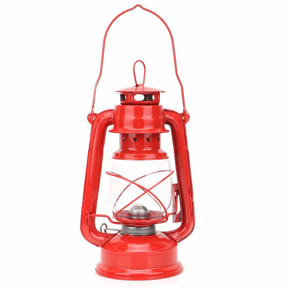 Lanterna a Olio di Cherosene, Lampada a Cherosene Retrò Lampade a Olio Rosso Ferro per Feste Regalo per Interni Ed Esterni, Lampada a Olio a Sospensione