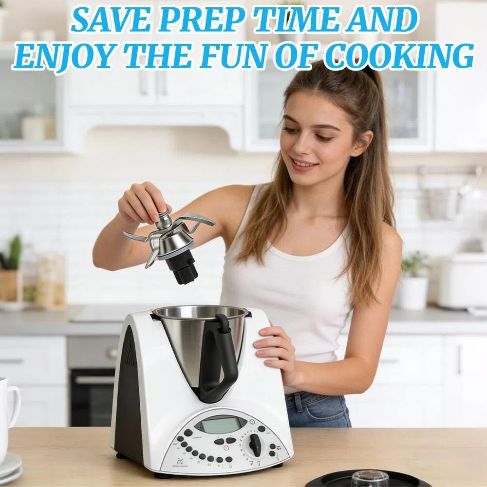 Lame per Bimby TM31, HOVCEH Gruppo Coltelli per Bimby TM31 Vorwerk Thermomix, Accessori per Bimbys in Acciaio Inossidabile con Anello di Tenuta per Robot da Cucina