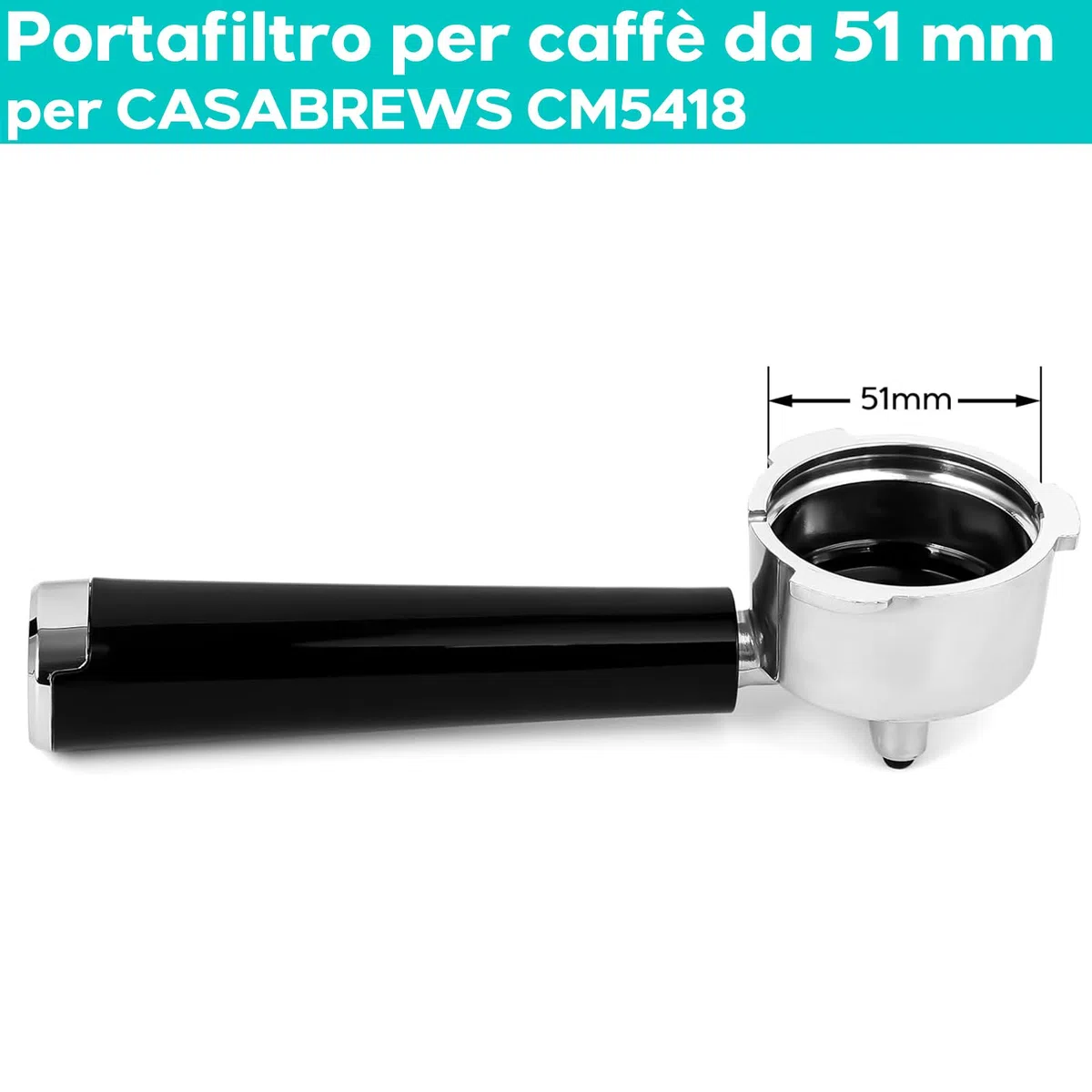 Portafiltro per caffè da 51 mm per macchina per caffè espresso CASABREWS CM5418
