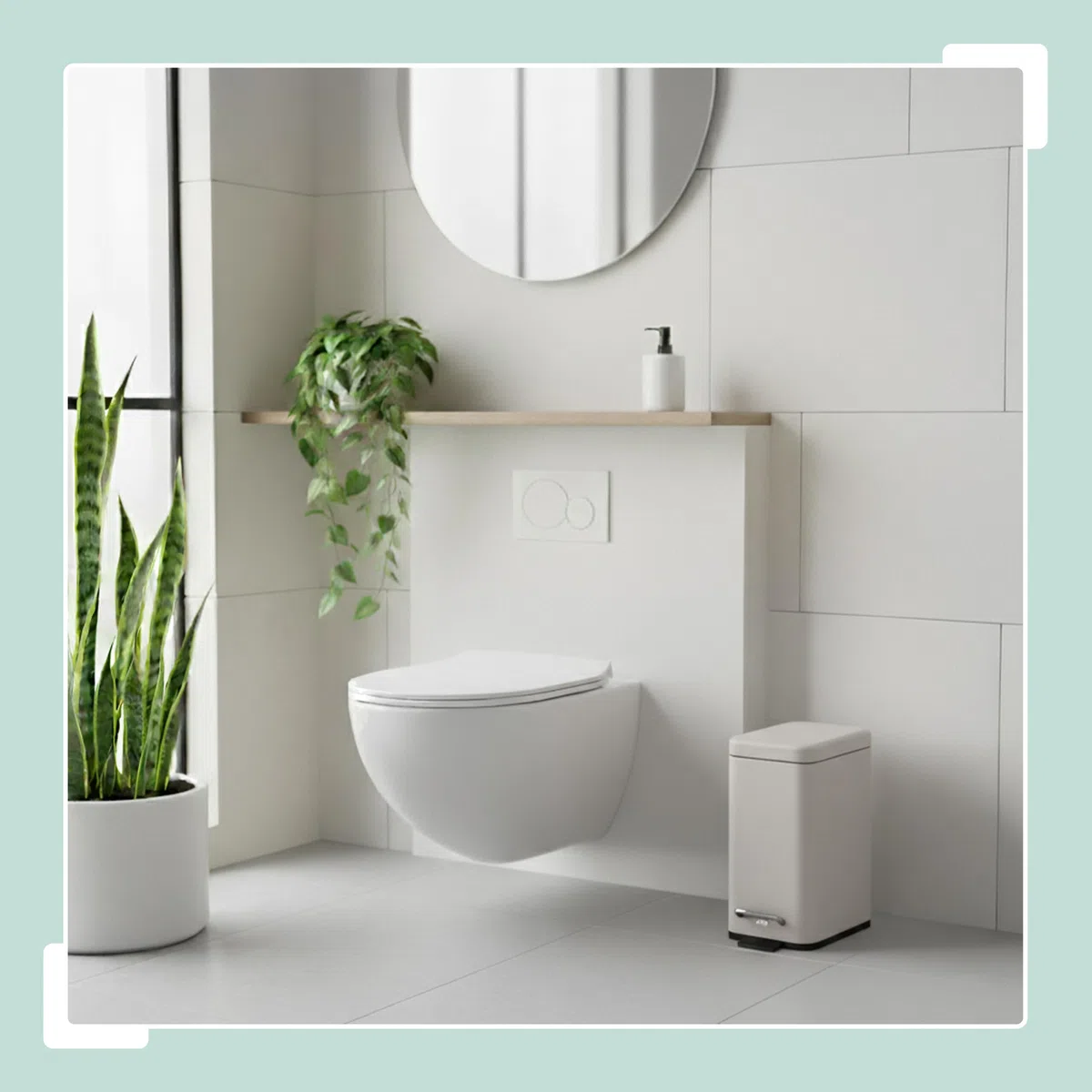 Relaxdays Cestino per Il Bagno, 5 Litri, Cestino Cosmetici con Chiusura Soft-Close, Design Opaco, a Pedale, Beige