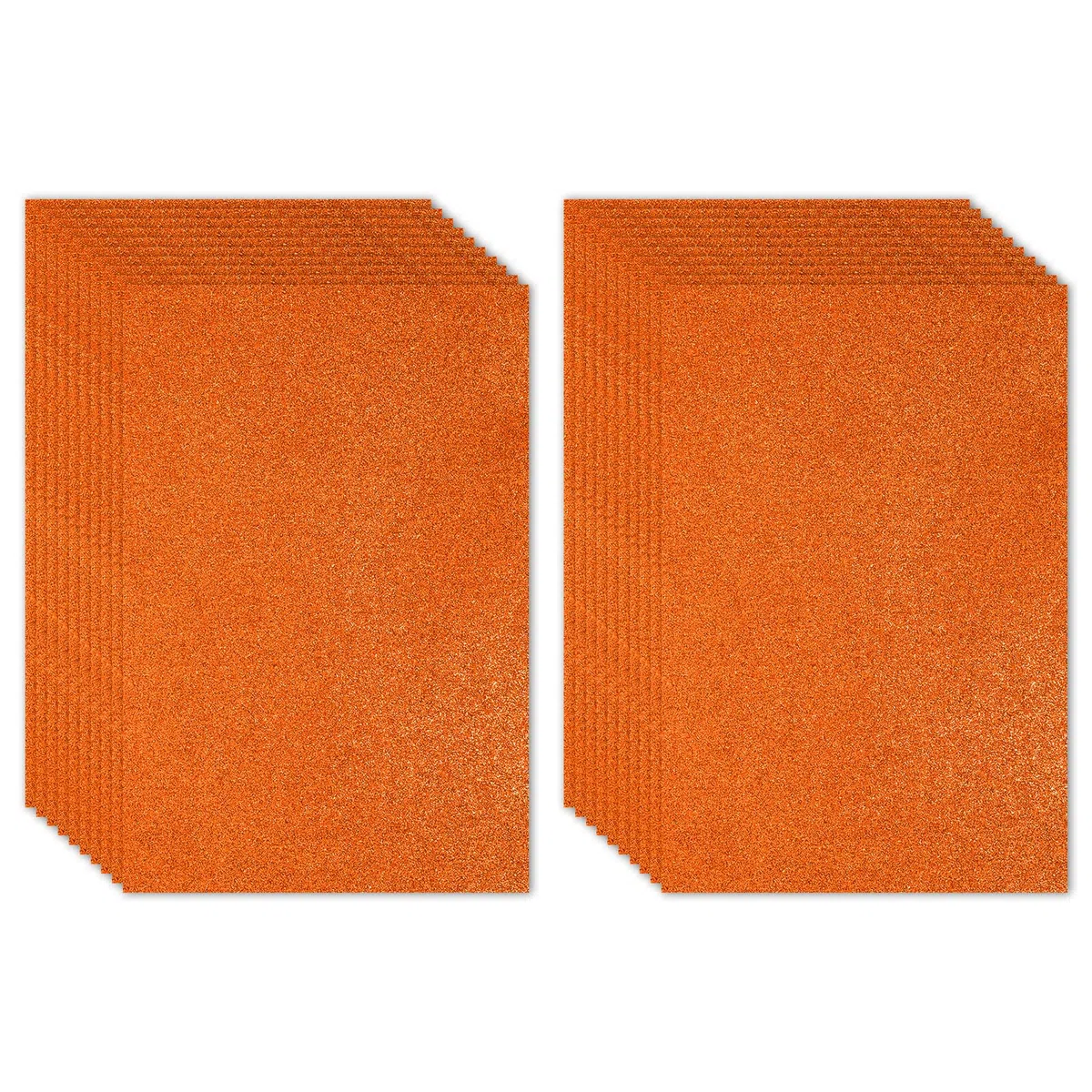 PATIKIL Foglio Schiuma Glitterata Eva Arancione 11" x 8" Spesso 2mm Spessore Eva Schiuma Adesivi Fogli Gomma Feltro Glitterato Scintillante per Progetti Fai da Te, 20Pz