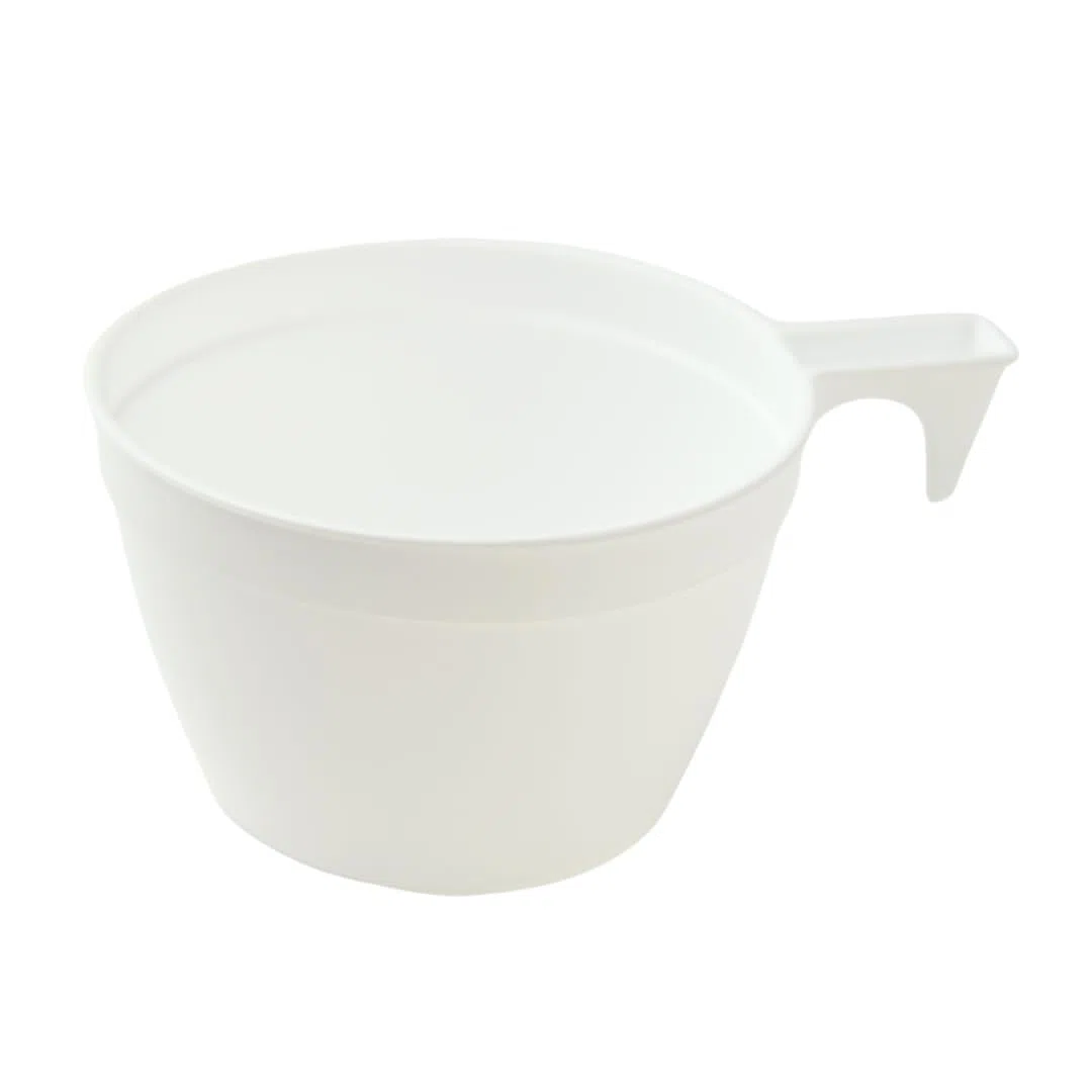 PZ 100 TAZZA BIANCA ML 165 PER CAPPUCCINO CON MANICO TAZZINA BICCHIERE PER CAFFE' IN PLASTICA PLASTIC COFFEE CUP CIOCCOLATA CALDA CAFFELATTE LATTE MACCHIATO