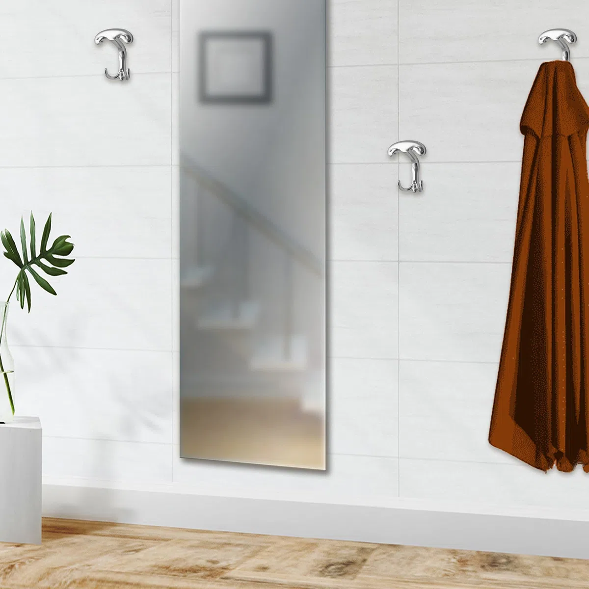 Lupia - Specchio da Parete Rettangolare, Sottile a Filo Lucido, Vetro Cristallo, specchiera Versatile Design Adatto per Camera da Letto, Soggiorno, Ingresso, Bagno e Ufficio 38x160 cm