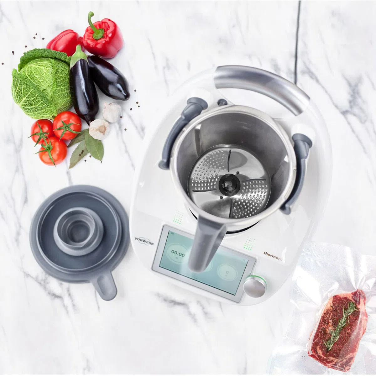 Copri Lama Bimby, Protezione per Copertura Lama per Alimenti in Acciaio Inossidabile, Coprilama Compatibile Bimby TM5 TM6 TM31