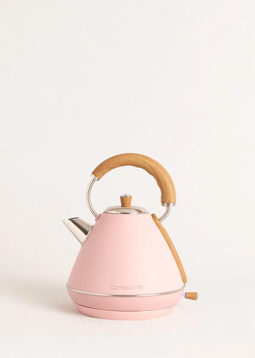 CREATE/PACK TOAST RETRO + KETTLE RETRO/Tostapane e bollitore per acqua rosa / 3 programmate di tostatura, 1,7 l…