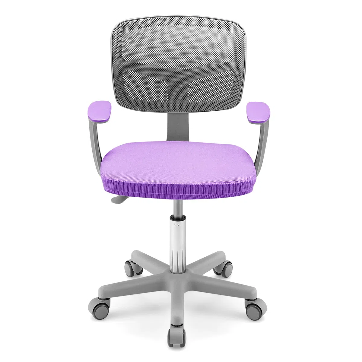 LIFEZEAL Sedia Scrivania Bambini, Sedia Girevole, Altezza Regolabile e Ergonomico, per Bambini, da Cameretta, con Braccioli, Schienale e Sediolina Imbottita, per Bimbo 3 Anni+, Max150kg(viola 2)