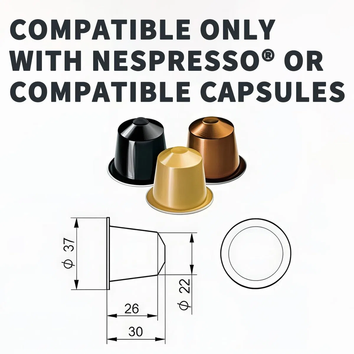 Generico Supporto Verticale Capsule Caffè Doppia Faccia, Dispenser Cialde da Appoggio Salvaspazio, Contenitore per Capsule Compatibile con Nespresso Original – Fino a 40 Capsule, Nero