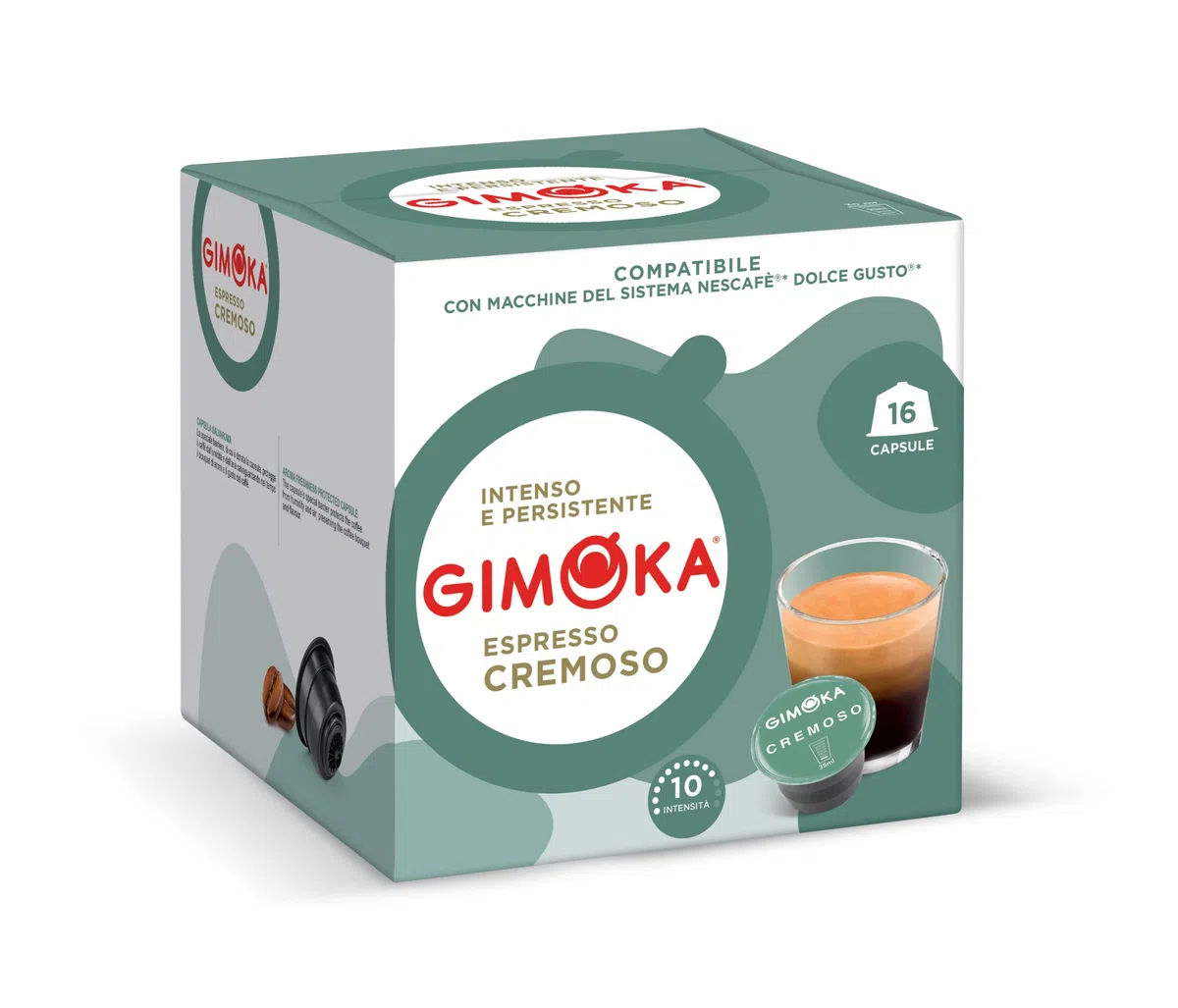 Gimoka 3364 Set di Capsule Cremoso Compatibili Dolce Gusto, 6 X 6 cm, 1 Ciascuno, 96