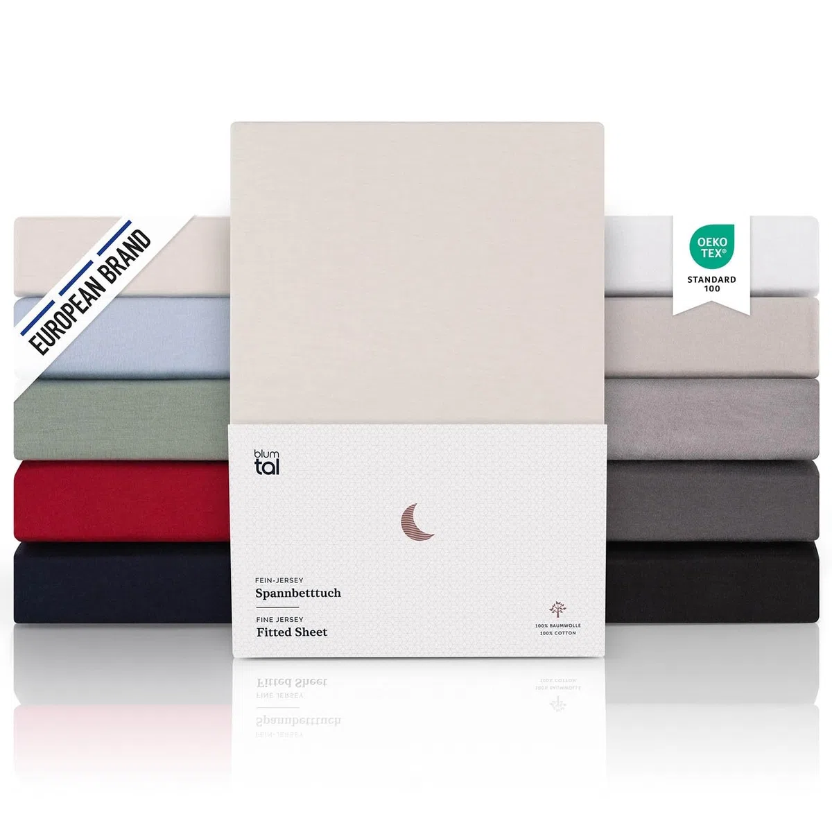 Blumtal Lenzuolo con Angoli una piazza e mezza 140x200 in Cotone 150g/m² - Lenzuola letto una piazza e mezza con Angoli - Lenzuolo Sotto con Angoli - Lenzuolo Angoli - altezza materasso 25 cm - avorio